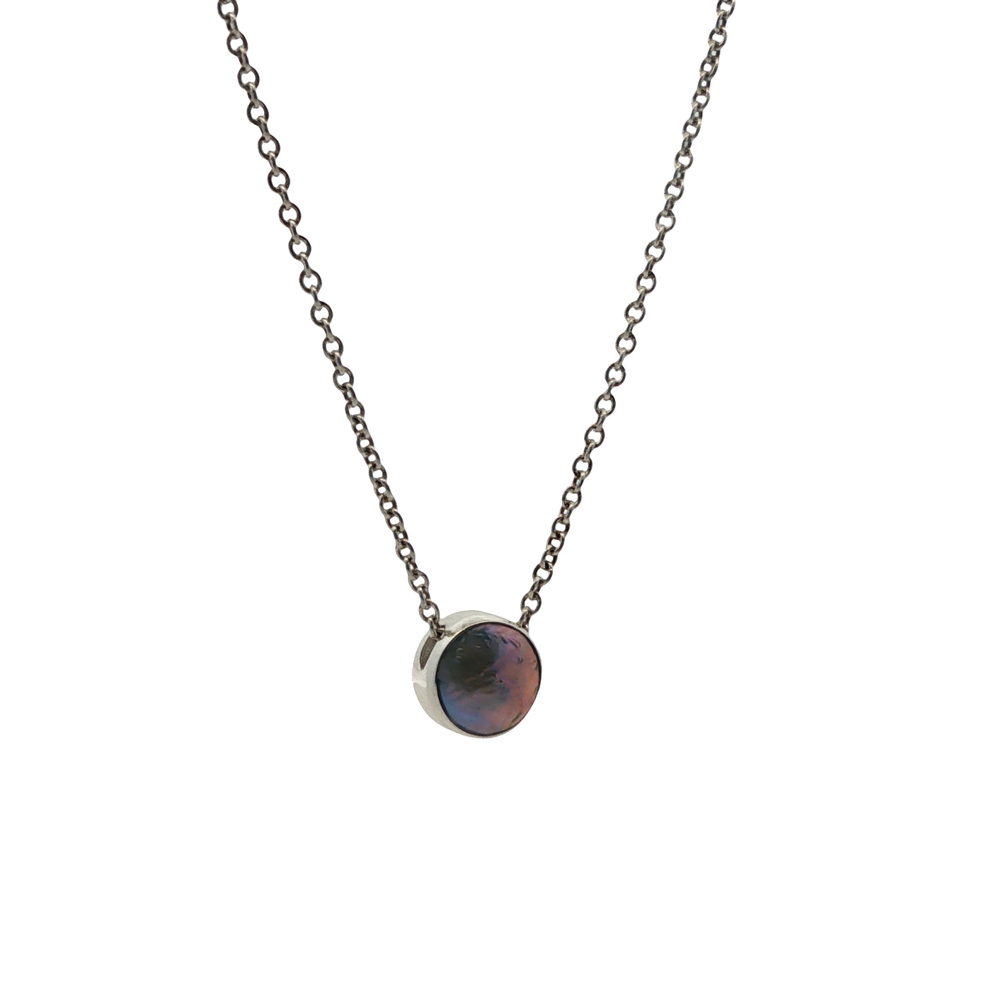 Pearl Dawn Moon Necklace - STG