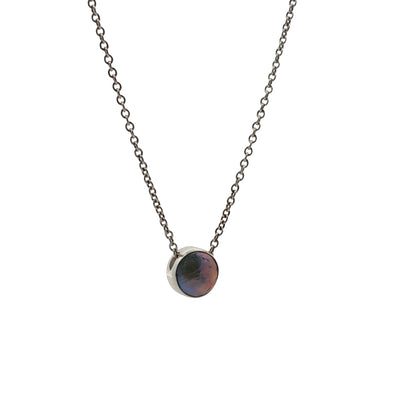 Pearl Dawn Moon Necklace - STG