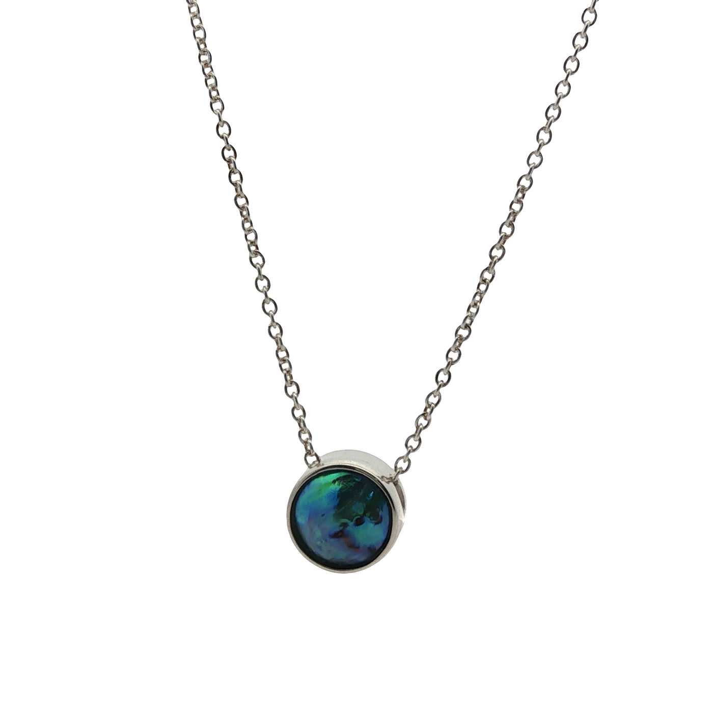 Pearl Eclipse Moon Necklace - STG