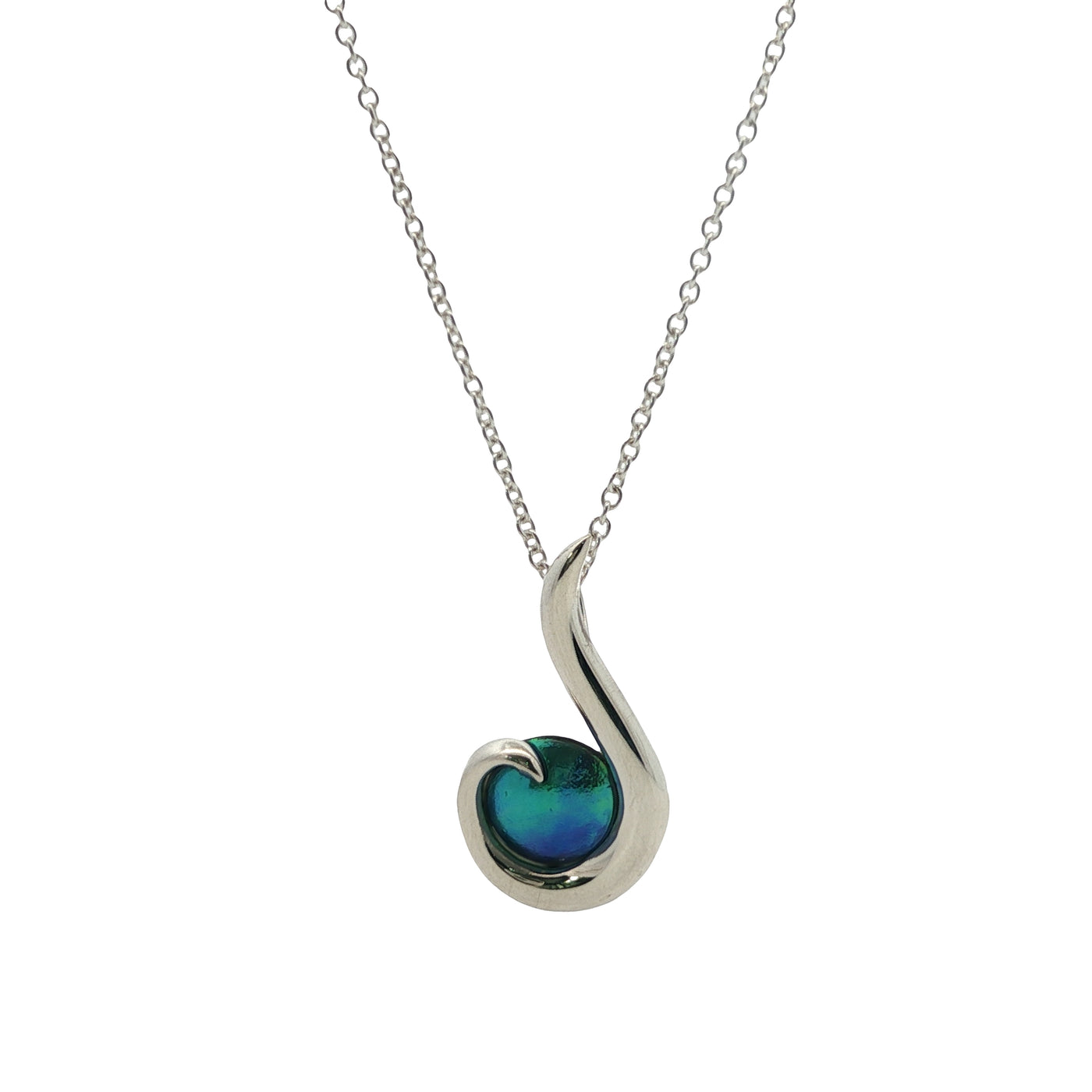 Birth Pearl Small Hook Necklace - Sterling Silver