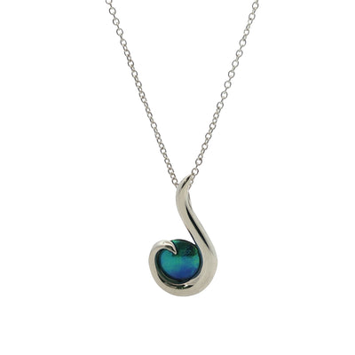 Birth Pearl Small Hook Necklace - Sterling Silver