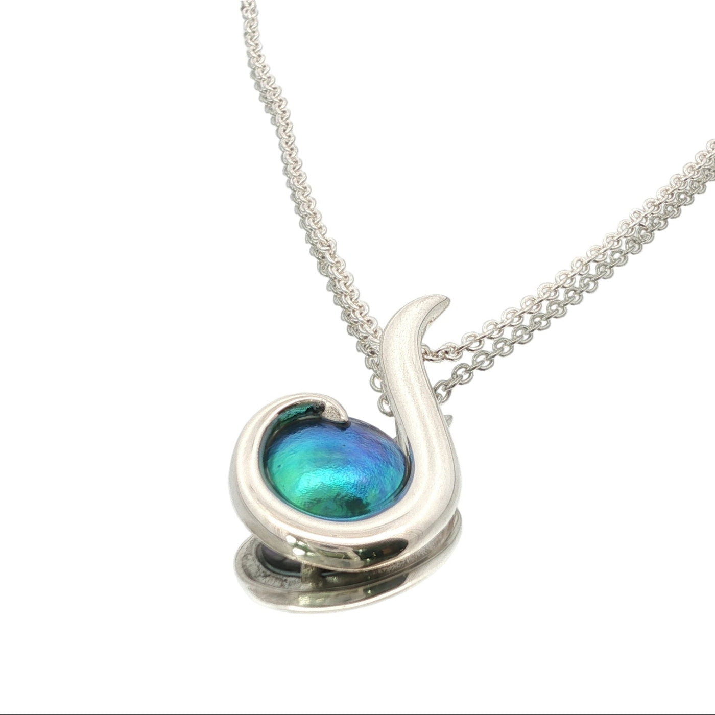 Birth Pearl Small Hook Necklace - Sterling Silver