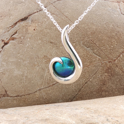 Birth Pearl Small Hook Necklace - Sterling Silver