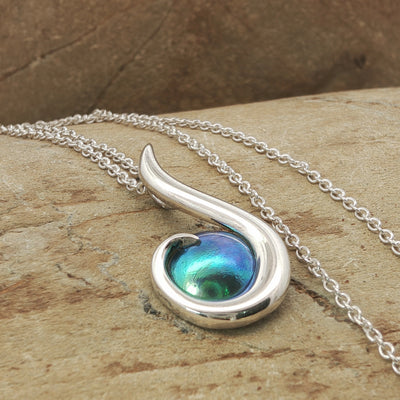 Birth Pearl Small Hook Necklace - Sterling Silver