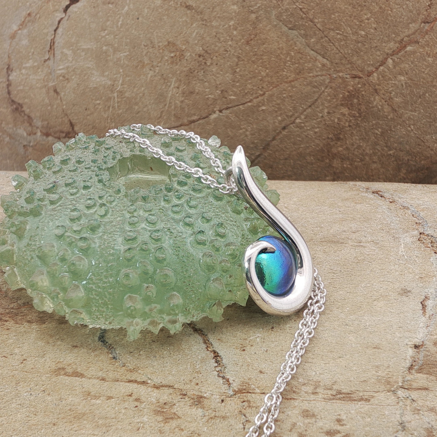 Birth Pearl Small Hook Necklace - Sterling Silver