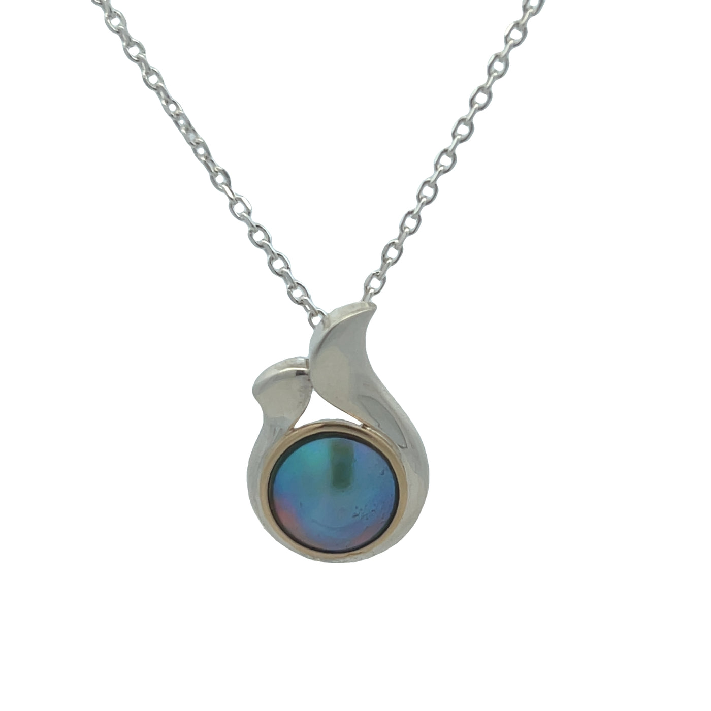 3. Pearl Acoustic Necklace Two Tone - March Aqua Pearl