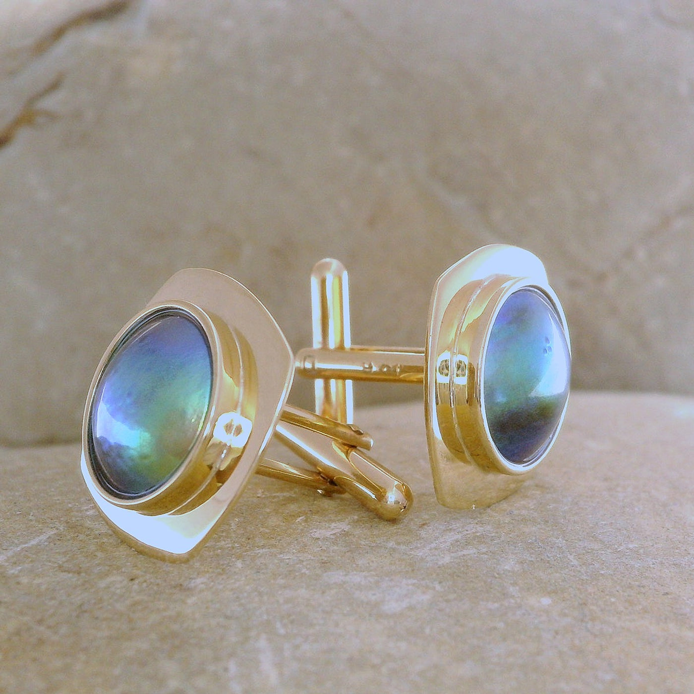 Pearl Mystery Cufflinks - 9ct Gold