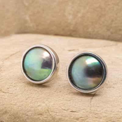 12. Pearl Stud Earrings STG - December Aurora Pearl