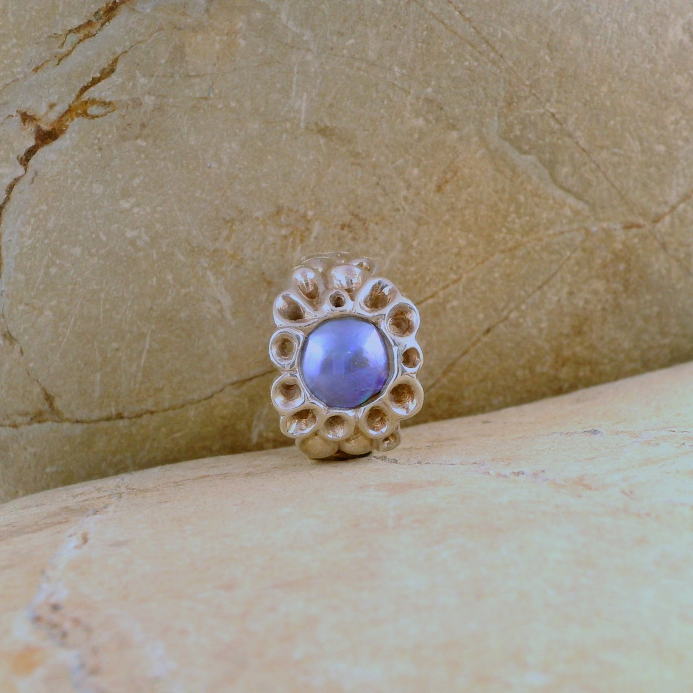 2. Pearl Coral Ring - February Lavender Pearl