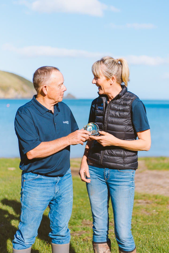 Mike and Antonia from Arapawa Blue Pearls on Arapawa Island, Marlborough Sounds NZ