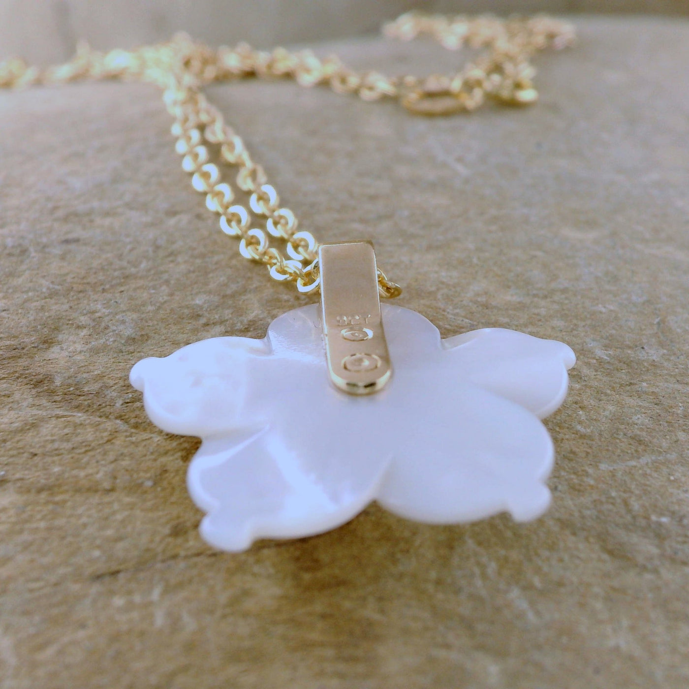 Pearl Petite White Daffodil Necklace