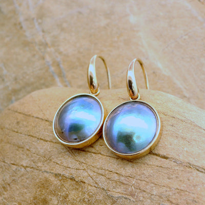 3. Pearl Charming Hook Earrings 9ct - March Aqua Pearl