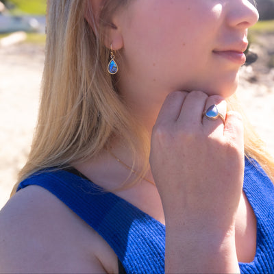 Pearl Elegant Teardrop Earrings - 9ct