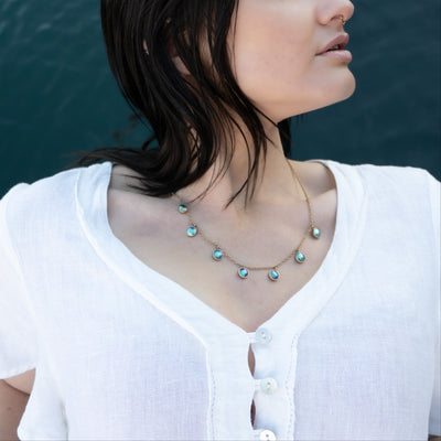 Pearl Seven Sisters Necklace - 9ct