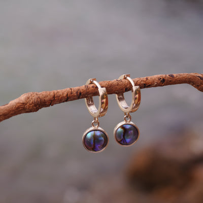 Pearl Torea Huggie Earrings - 9ct White Gold