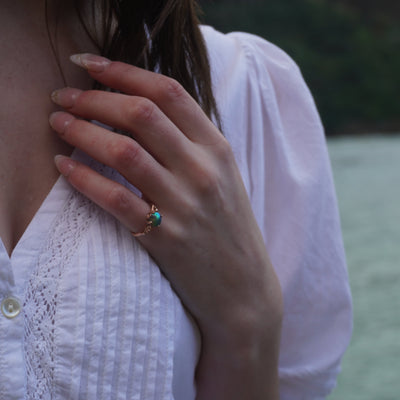 Pearl Heart of the Koru Ring - 9ct Rose Gold