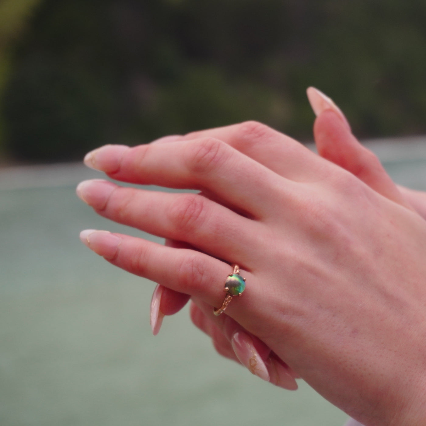 Pearl Heart of the Koru Ring - 9ct Rose Gold