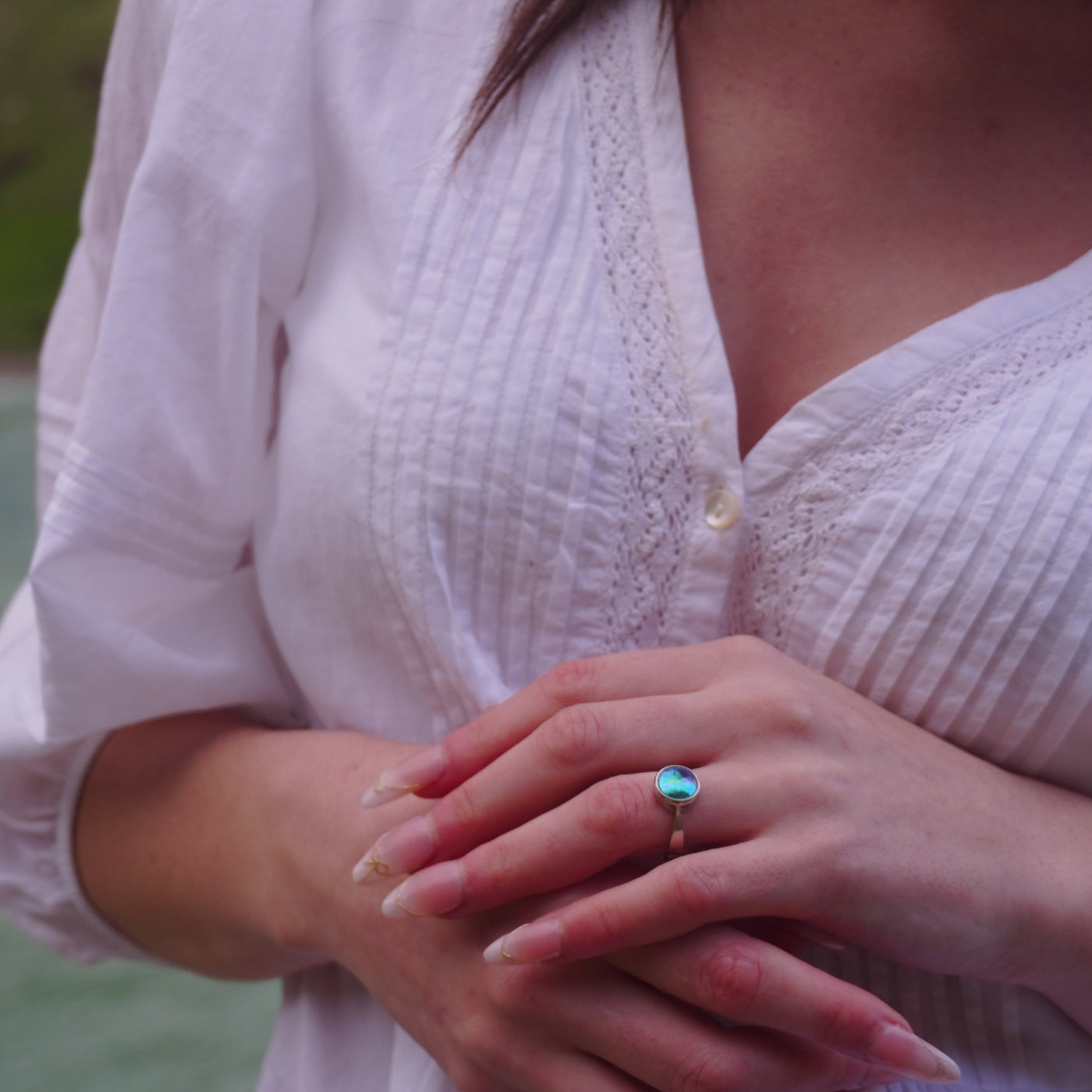 Pearl Neptune Ring Platinum