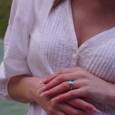 Pearl Neptune Ring Platinum