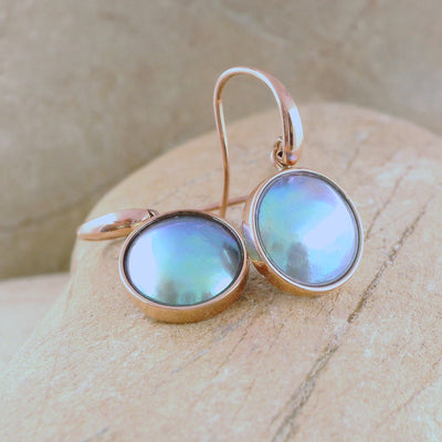 Pearl Charming Hook Earrings - 9ct Rose Gold