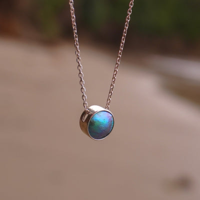 Pearl Eclipse Moon Necklace - STG