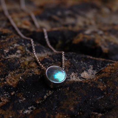 Pearl Eclipse Moon Necklace - STG