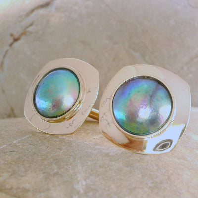 Pearl Mystery Cufflinks - 9ct Gold