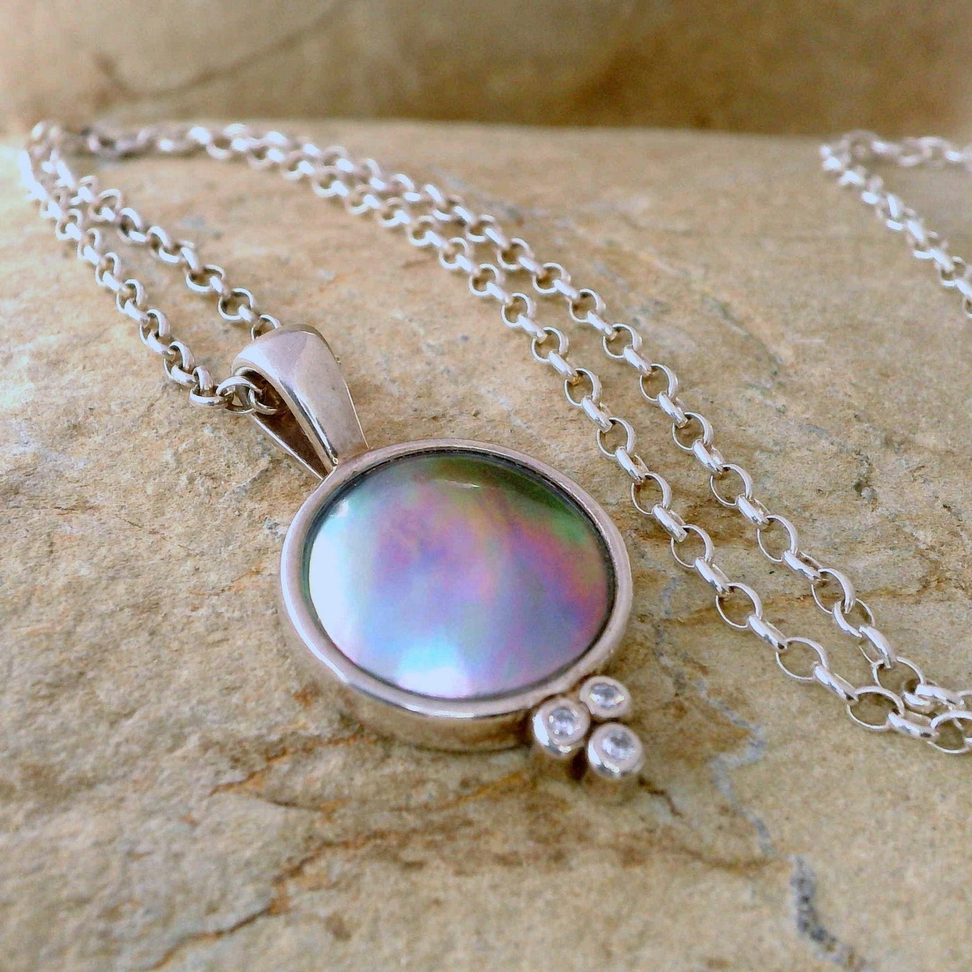 Pearl & CZ Twilight Necklace