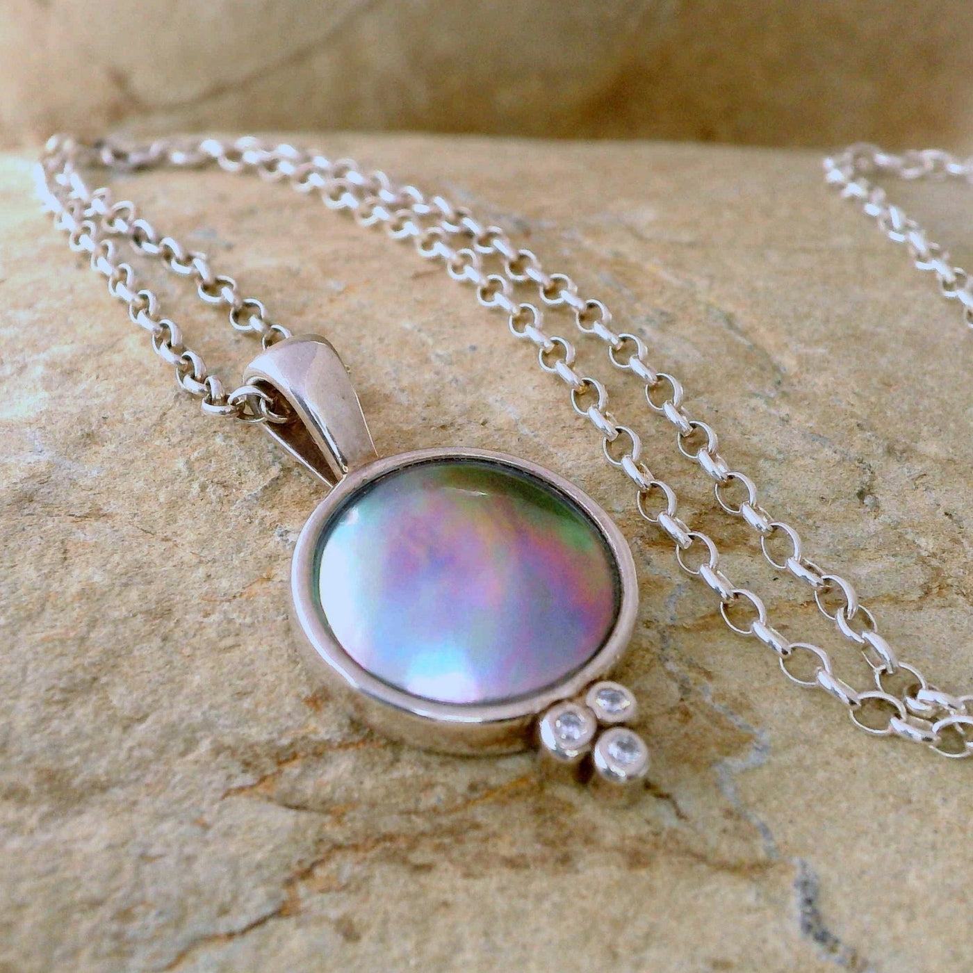 Pearl & CZ Twilight Necklace