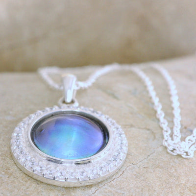 12. Pearl Blue Essence Necklace - December Aurora Pearl