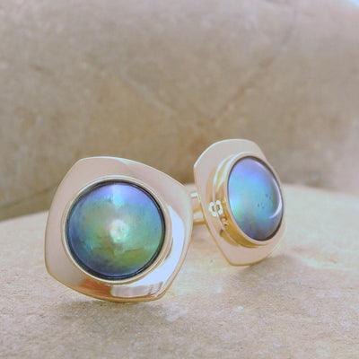 Pearl Mystery Cufflinks - 9ct Gold