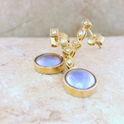 2. Pearl Skara Earrings - February Lavender Pearl