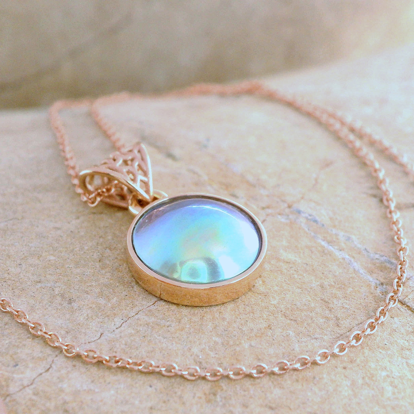 Pearl Marcella Necklace - Rose Gold