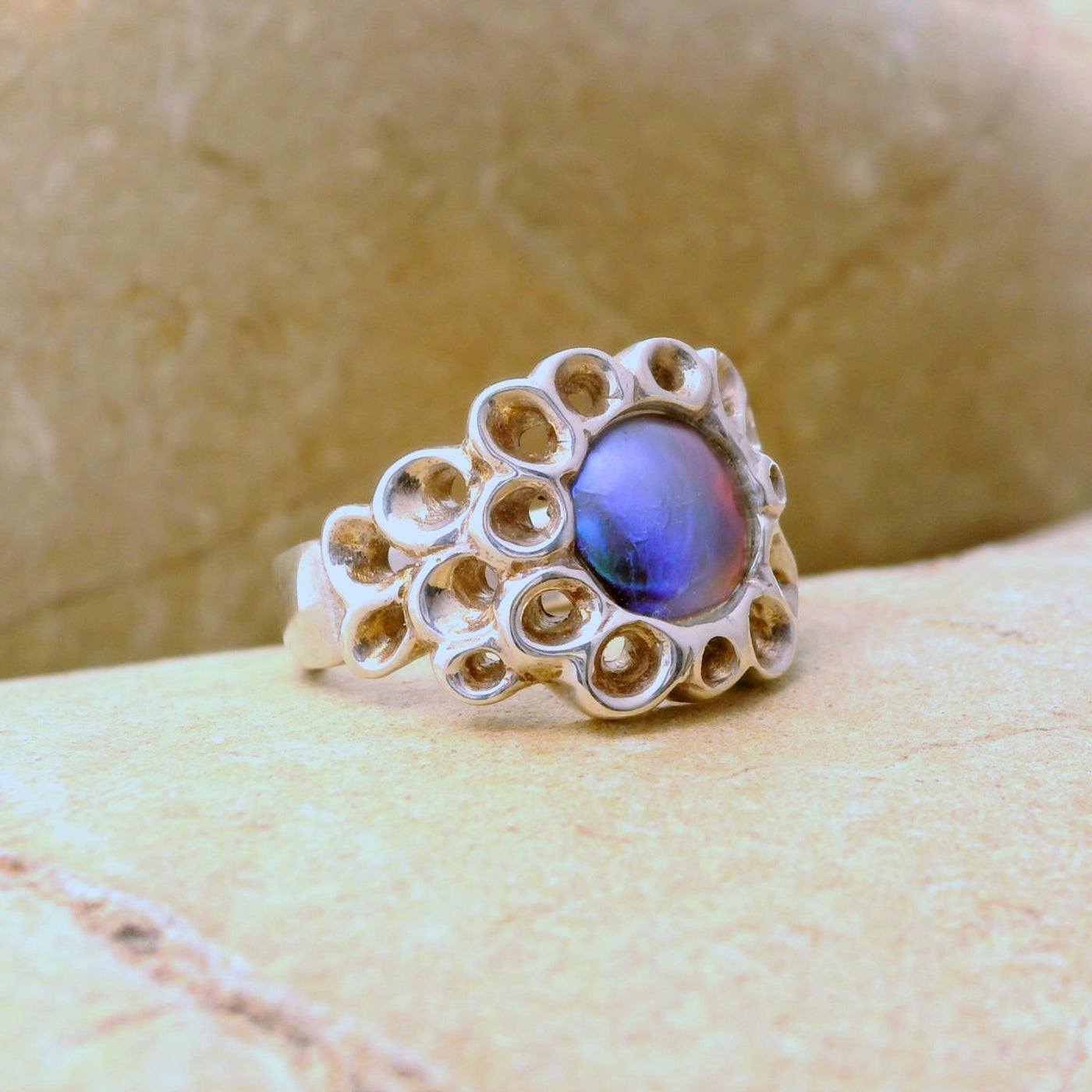 2. Pearl Coral Ring - February Lavender Pearl