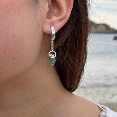 Pearl Ocean Arrow Teardrop Earrings