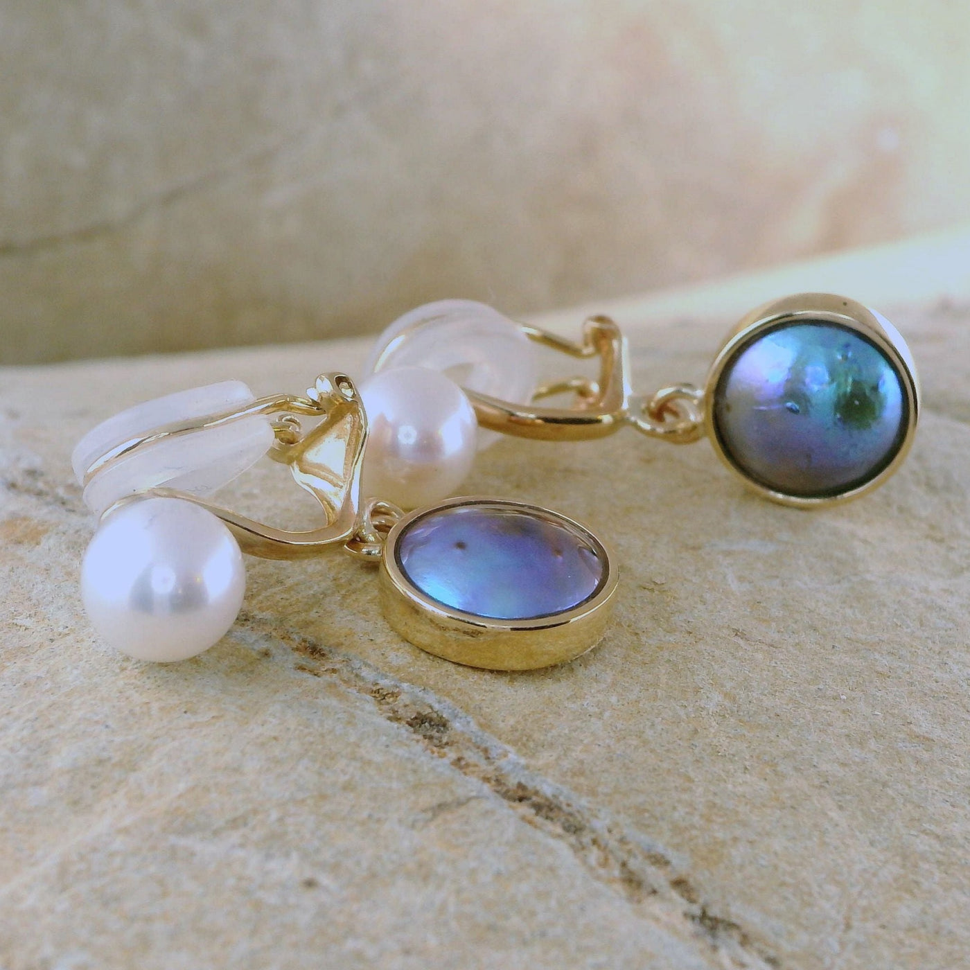 Pearl Clip-On Ann Earrings - 9ct