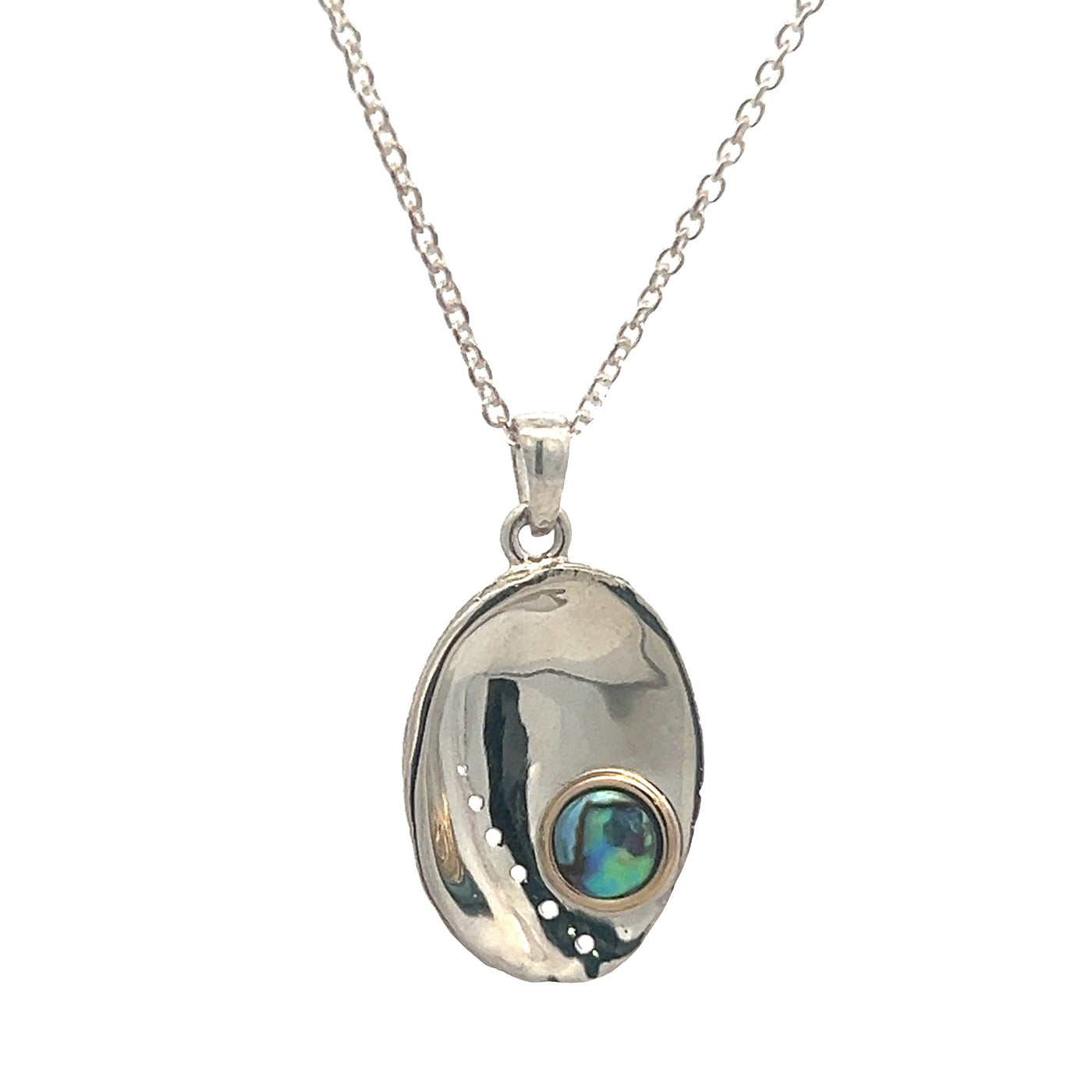 Pearl Paua Shell Necklace - Small