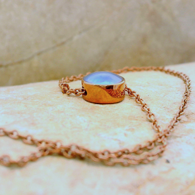 Pearl Moonrise Necklace - Rose Gold 9ct