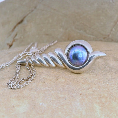 7. Pearl Narwhal Necklace  - July Flame Pearl