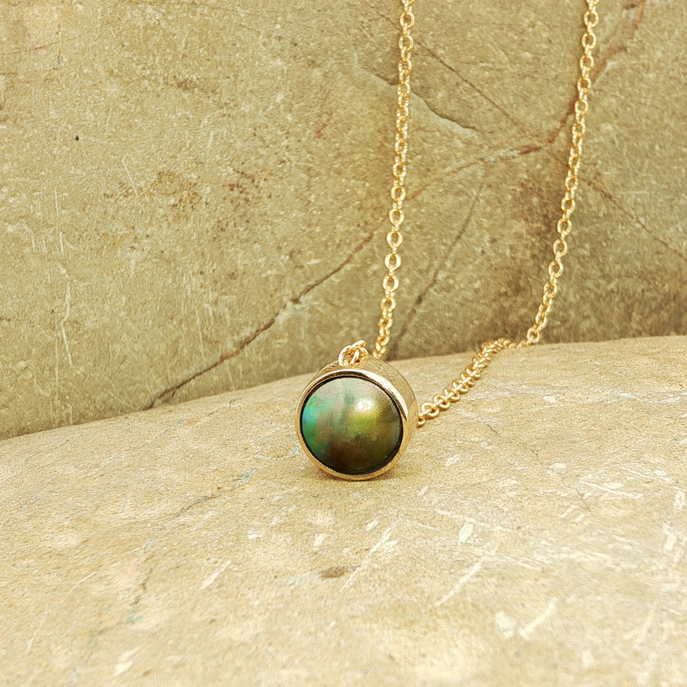Pearl Moonrise Necklace - 9ct Yellow Gold