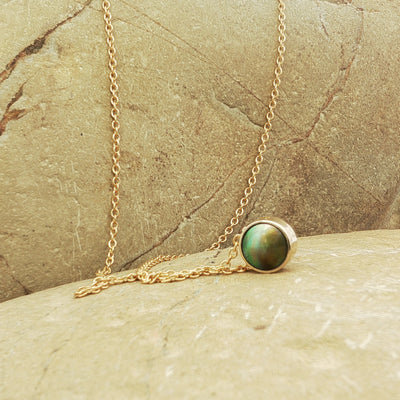 Pearl Moonrise Necklace - 9ct Yellow Gold
