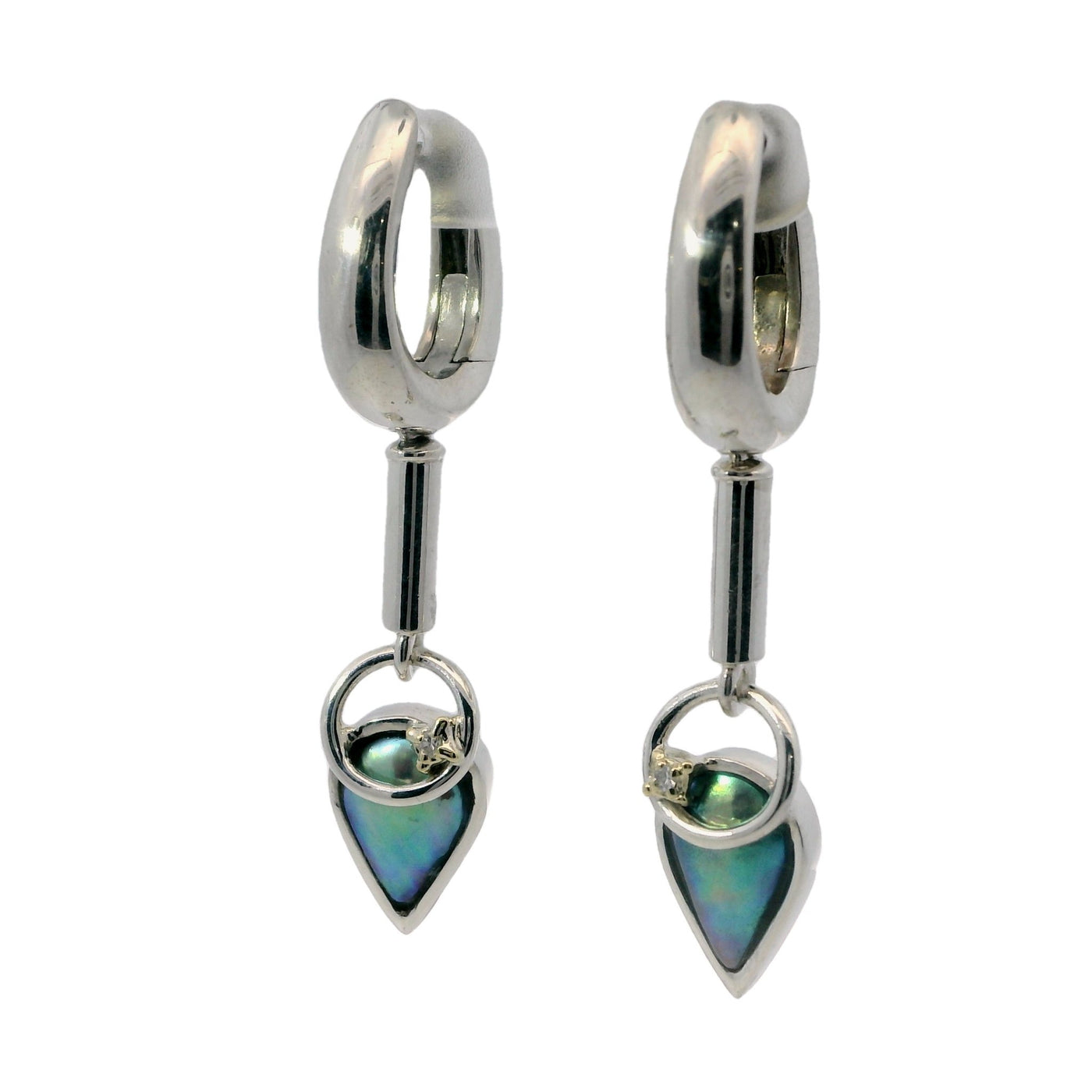 Pearl Ocean Arrow Teardrop Earrings