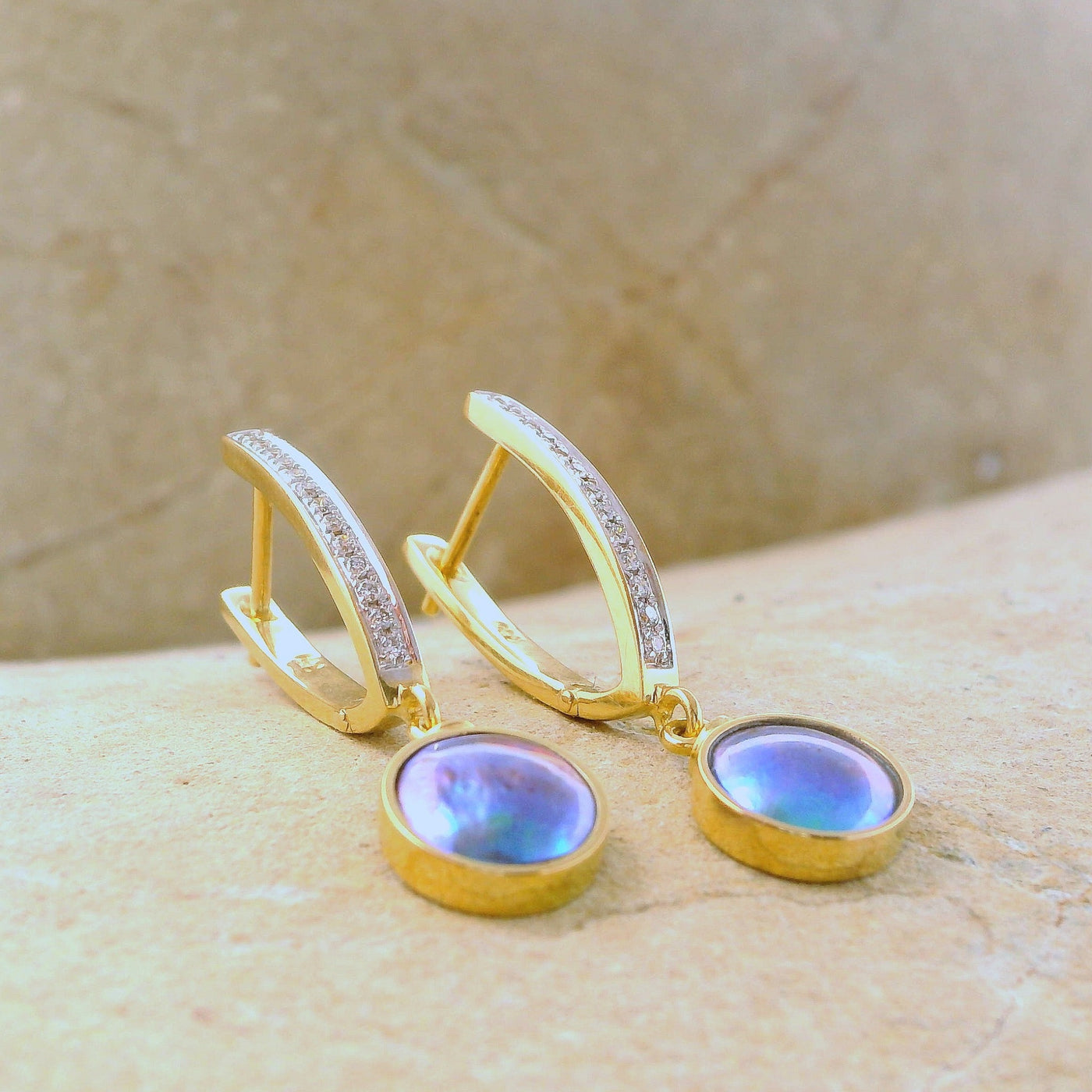 Pearl Omega Earrings