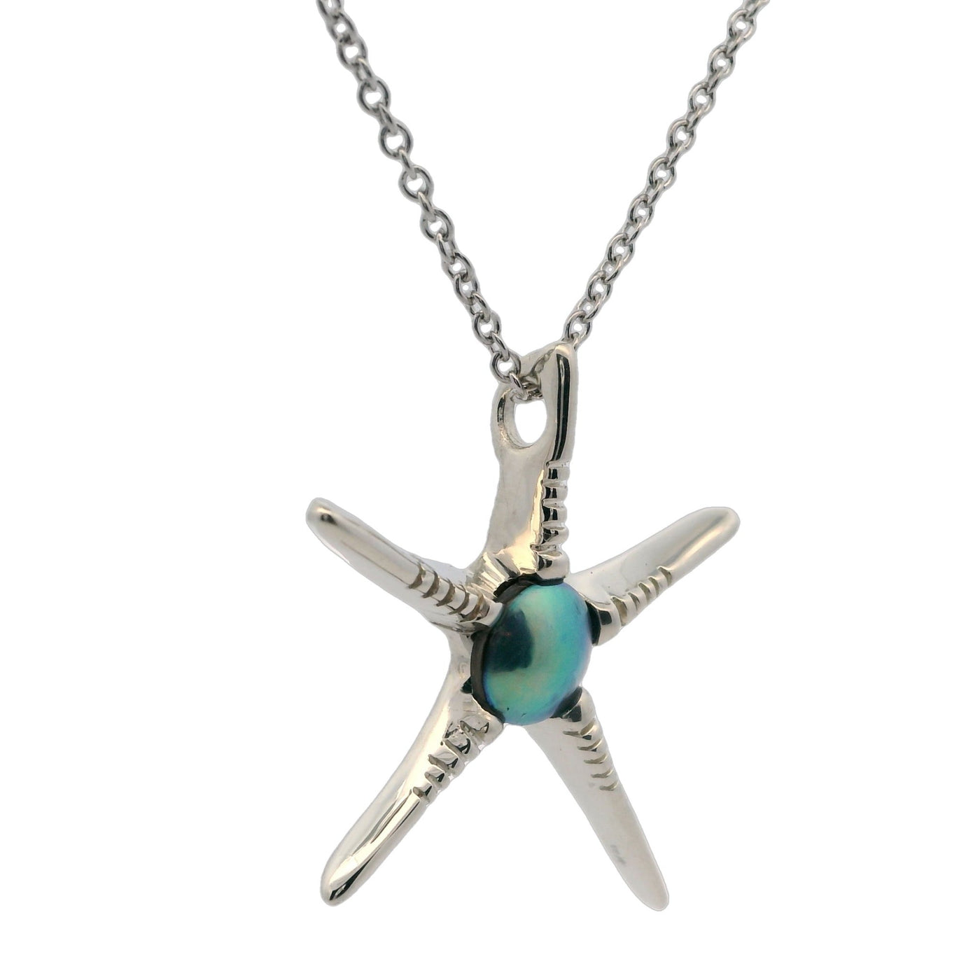 Pearl Starfish Necklace White Gold