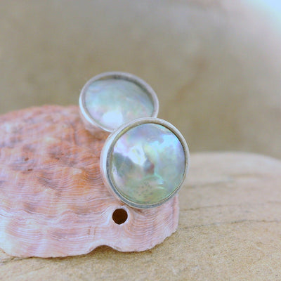 4. Pearl Studs Earrings - April Glacier Pearl