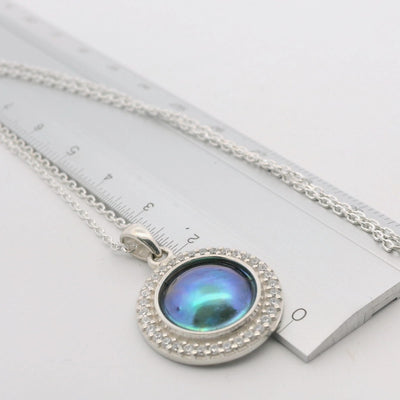 12. Pearl Blue Essence Necklace - December Aurora Pearl