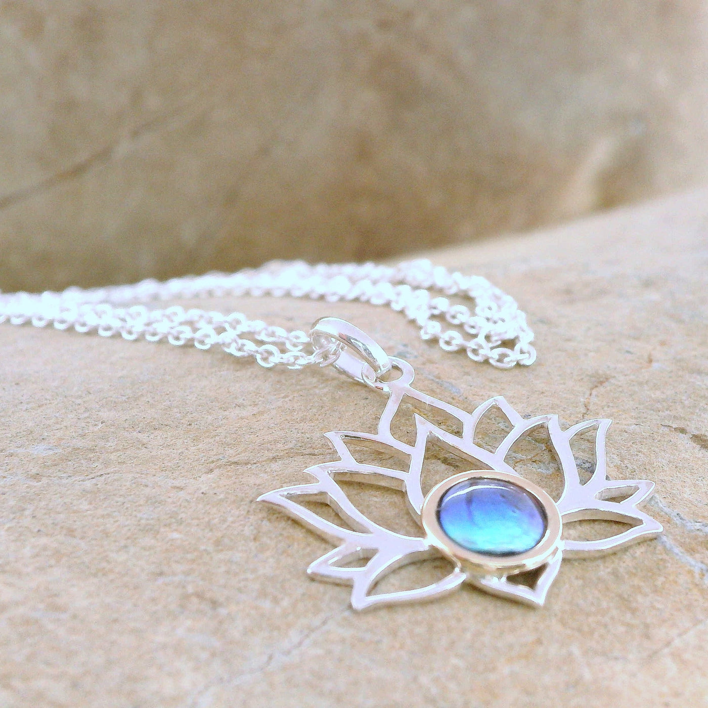 12. Pearl Lotus Necklace - December Aurora Pearl