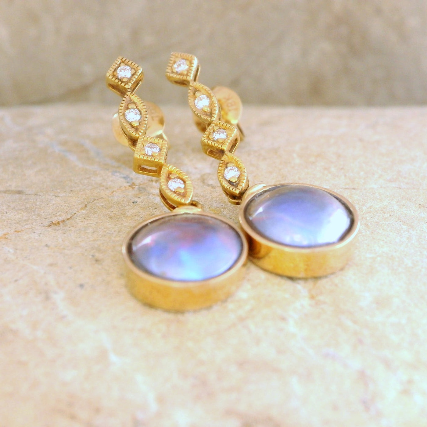 2. Pearl Skara Earrings - February Lavender Pearl