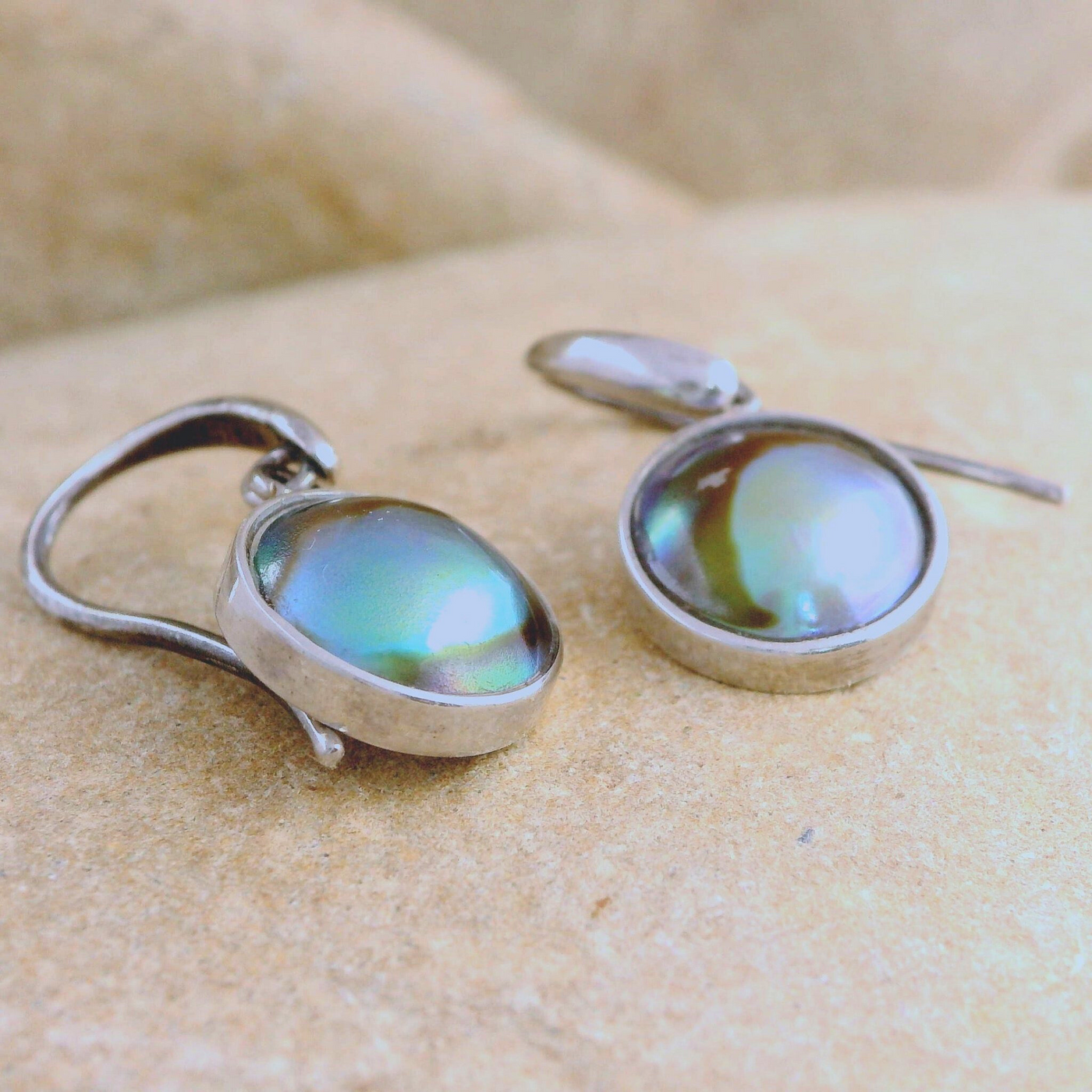 Pearl Solitaire Drop Hook Earrings