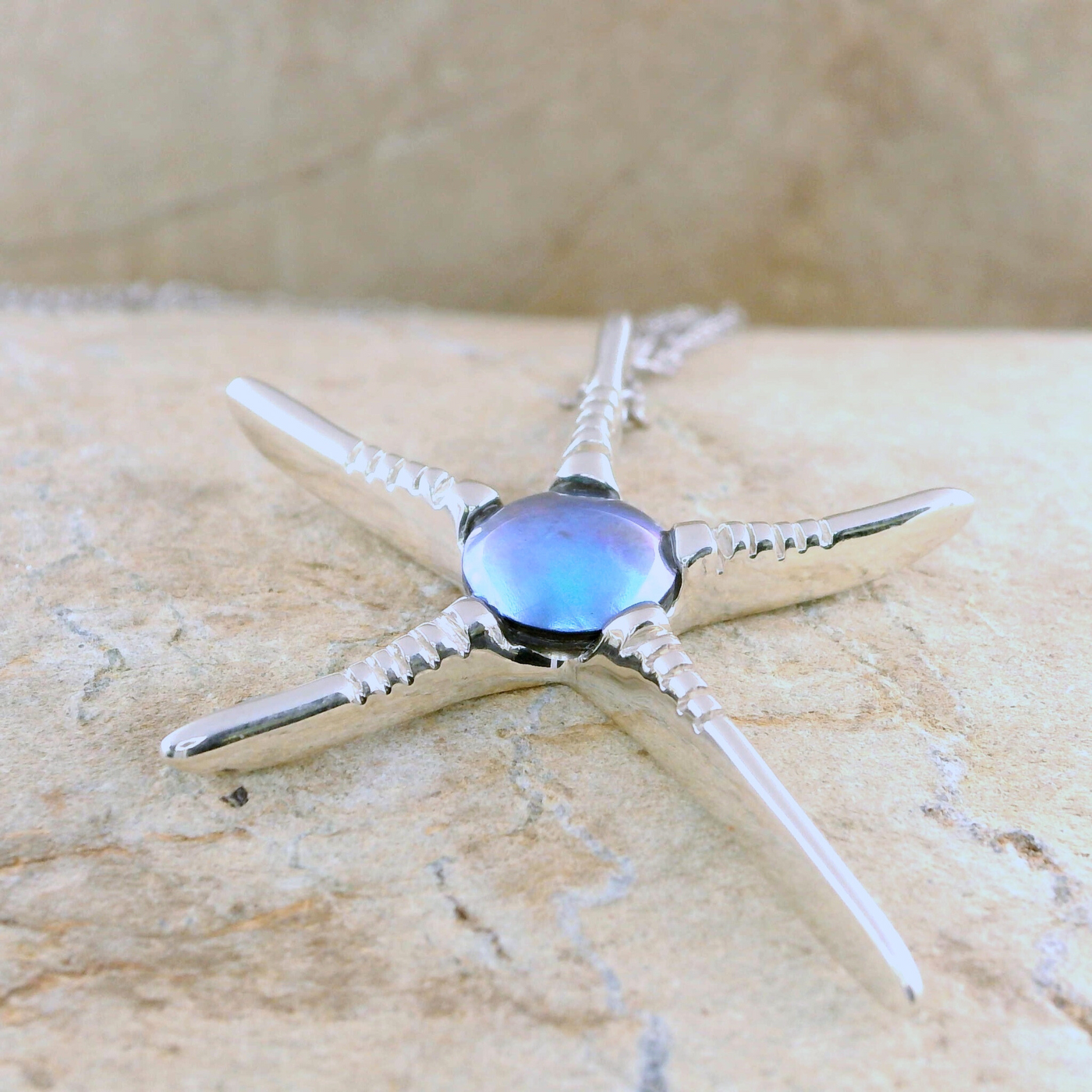 Pearl Starfish Necklace White Gold